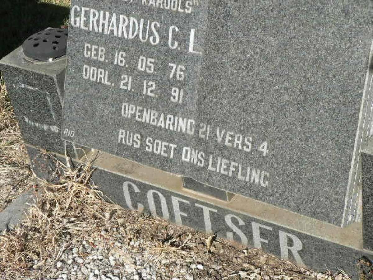 COETSER Gerhardus C.L. 1976-1991