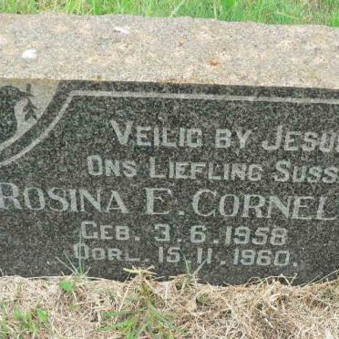 CORNELIUS Rosina E. 1958-1960