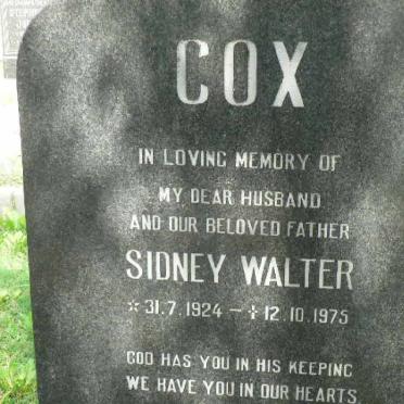 COX Sidney Walter 1924-1975