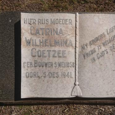 COETZEE Catrina Wilhelmina nee BOUWER 1858-1941