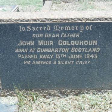 COLQUHOUN John Muir -1943 &amp; Margaret Walker CUNNINGHAM 1882-1939