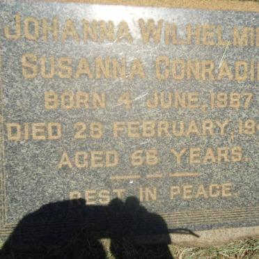 CONRADIE Susanna 1887-1944