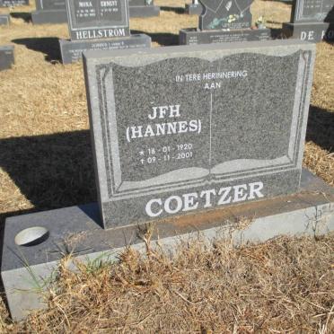 COETZER J.F.H. 1920-2001