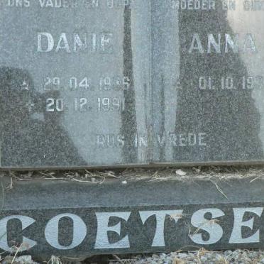COETSER Danie 1936-1991 &amp; Anna 1937-