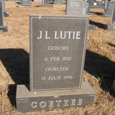 COETZEE J.L. Lutie 1930-1998