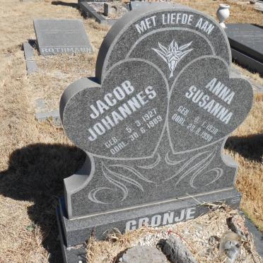 CRONJE Jacob Johannes 1927-1989 &amp; Anna Susanna 1930-1998