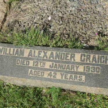 CRAIGHEAD William Alexander -1930