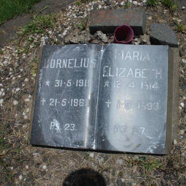 CRONJE Cornelius 1911-1963 &amp; Maria Elizabeth 1914-1993