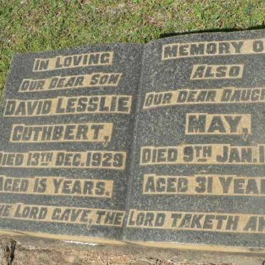 CUTHBERT David Lesslie -1929 :: CUTHBERT May -1939