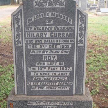 CURRAN Hilary -1931 &amp; Marie -1971 :: CURRAN Roy -1927