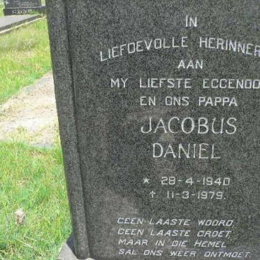DANIEL Jacobus 1940-1979 &amp; Jeanette Susara Louisa 1940-200?