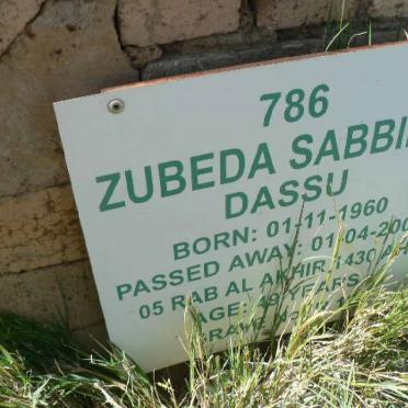 DASSU Zubeda Sabbina 1960-2009