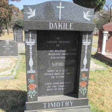DAKILE Timothy Sipho 1953-1996