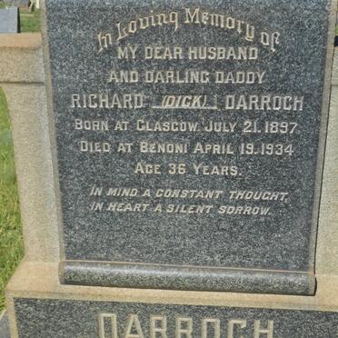 DARROCH Richard 1897-1934 
