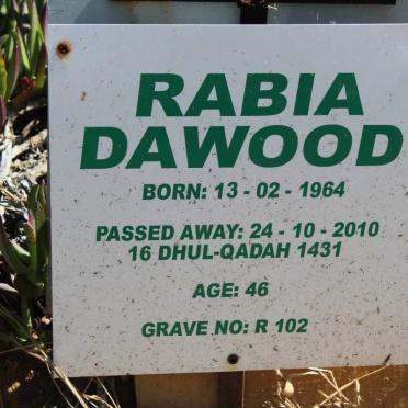 DAWOOD Rabia 1964-2010