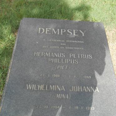 DEMPSEY Hermanus Petrus Phillipus 1900-1959 &amp; Wilhelmina Johanna 1904-1993