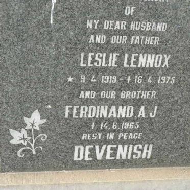 DEVENISH Leslie Lennox 1919-1975 :: Ferdinand A.J. -1965