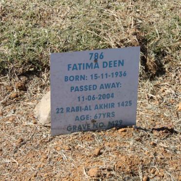 DEEN Fatima 1936-2004