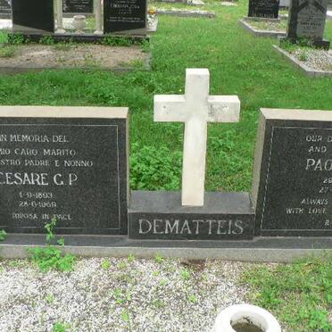 DEMATTEIS Cesare G.P. 1893-1969 &amp; Paola A.M. 1895-1976