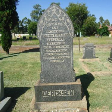 DERCKSEN Sophia Elizabeth 1893-1928