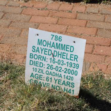 DHELER Mohammed Sayed 1939-2000