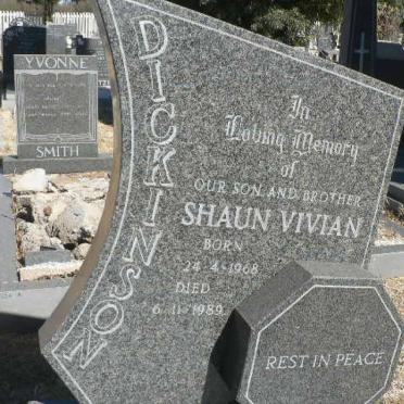 DICKINSON Shaun Vivian 1968-1989