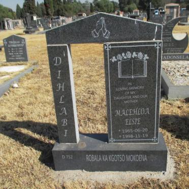 DIHLABI Malehloa Elsie 1965-1998