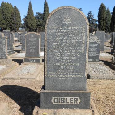 DISLER Ette Rise -1933