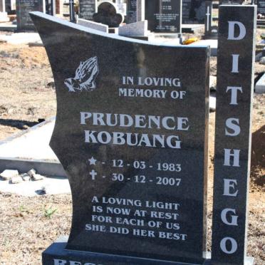 DITSHEGO Prudence Kobuang 1983-2007