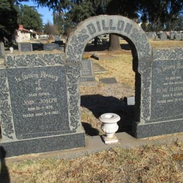 DILLON John Joseph 1879-1957 &amp; Elsie Elizabeth 1886-1955
