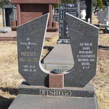 DITSHEGO Patience Nkunkute 1977-1999