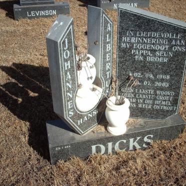 DICKS Johannes Albertus 1968-2003