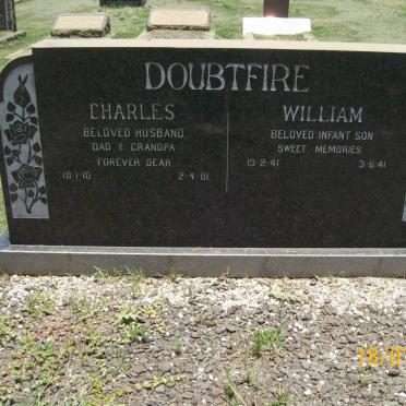 DOUBTFIRE Charles 1910-1981 &amp; Ruth 1912-2005 :: DOUBTFIRE William 1941-1941