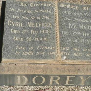 DOREY Cyril Melville -1948 &amp; Ivy Maria -2000