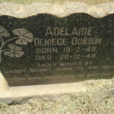 DOBSON Adelaide Deniece 1945-1948