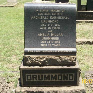 DRUMMOND Archibald Carmichael -1938 &amp; Amelia MILLAR -1946