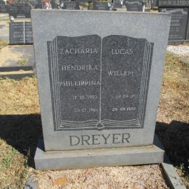 DREYER Lucas Willem 1911-1992 &amp; Zacharia Hendrika Phillippina 1903-1986