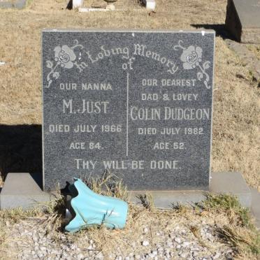 DUDGEON Colin -1982 :: JUST M. -1966