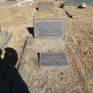 DUDGEON John Mc F. -1983 &amp; Grace Marion -1959