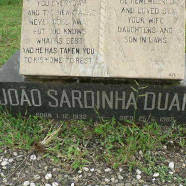 DUARTE Joao Sardinha 1932-1989