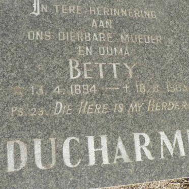 DUCHARME Betty 1894-1983
