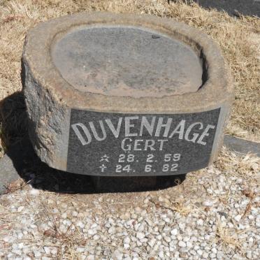 DUVENHAGE Gert 1959-1982