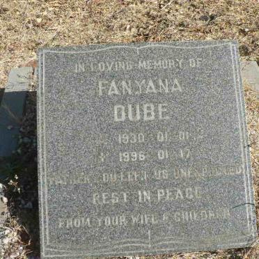 DUBE Fanyana 1930-1996