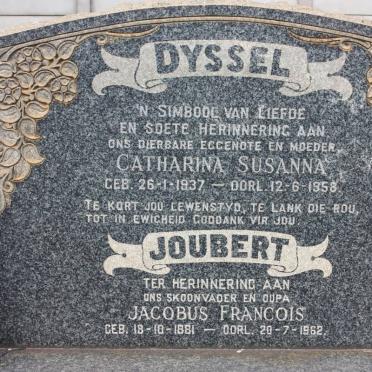 DYSSEL Catharina Susanna 1937-1958 :: JOUBERT Jacobus Francois 1881-1962