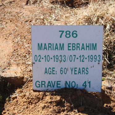 EBRAHIM Mariam 1933-1993