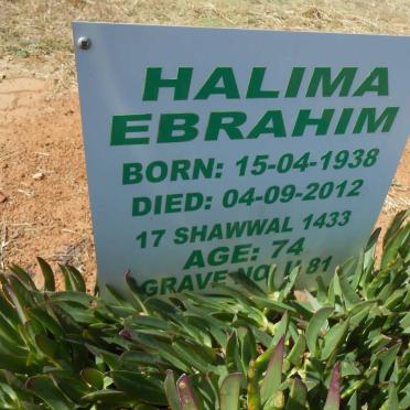 EBRAHIM Halima 1938-2012