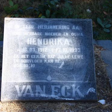 ECK Hendrika, van 1912-1993