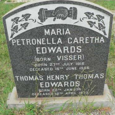 EDWARDS Thomas Henry Thomas 1911-1970 &amp; Maria Petronella Caretha VISSER 1916-1956