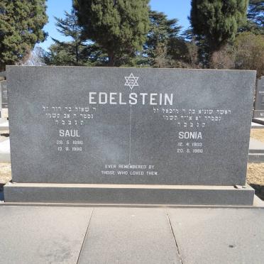 EDELSTEIN Saul 1896-1986 &amp; Sonia 1903-1986