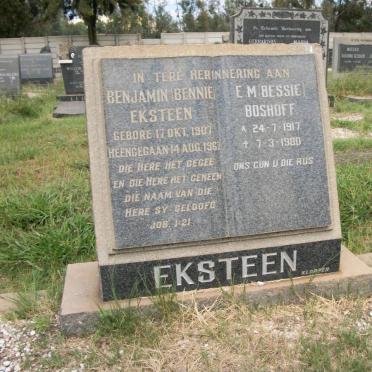 EKSTEEN Benjamin 1907-1967 &amp; E.M. BOSHOFF 1917-1980
